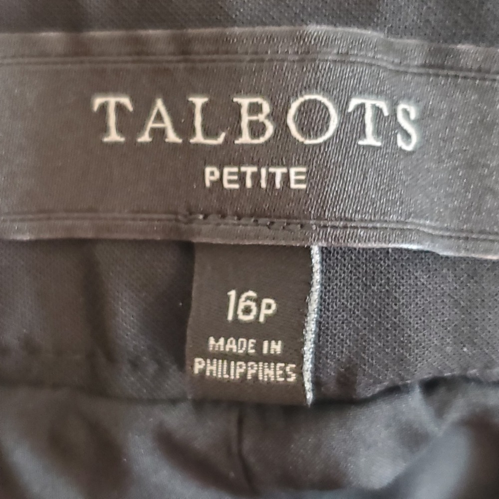 Talbots Petite Women's Black Dress Pants Size 16P Stretch Polyester Blend - Picture 4 of 15